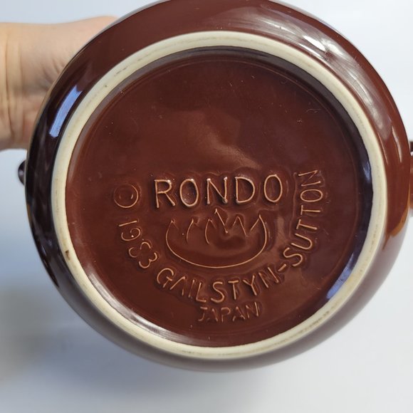 Vintage 1983 Rondo Brown Tea Pot and Lid Gail Styn Sutton - Picture 12 of 12